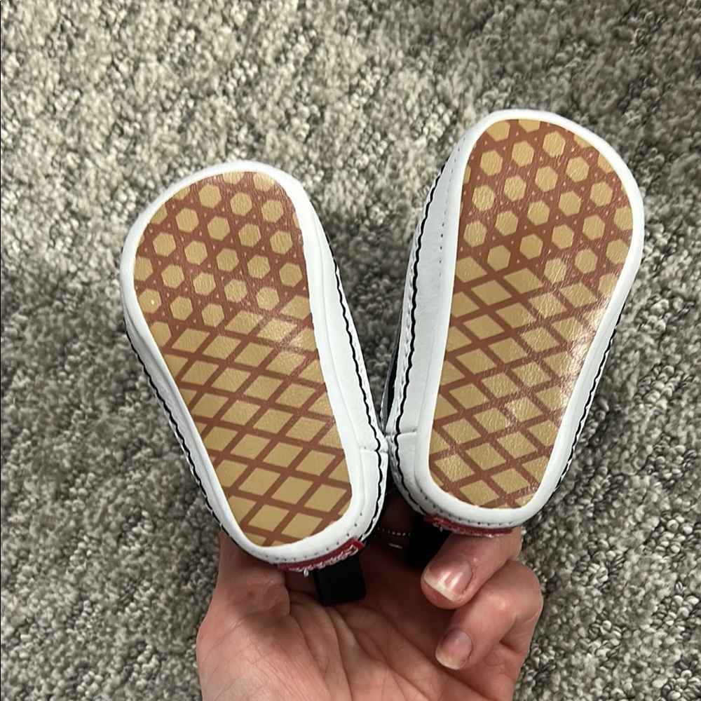 Vans Kids Black and White Sneakers - Picture 2 of 4